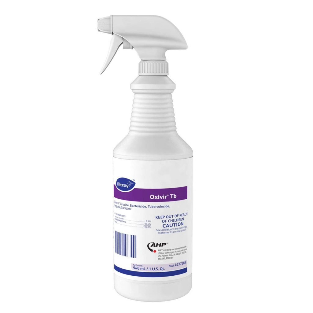 Oxiver TB Hydrogen Peroxide disinfectant spray RTU Health Canada